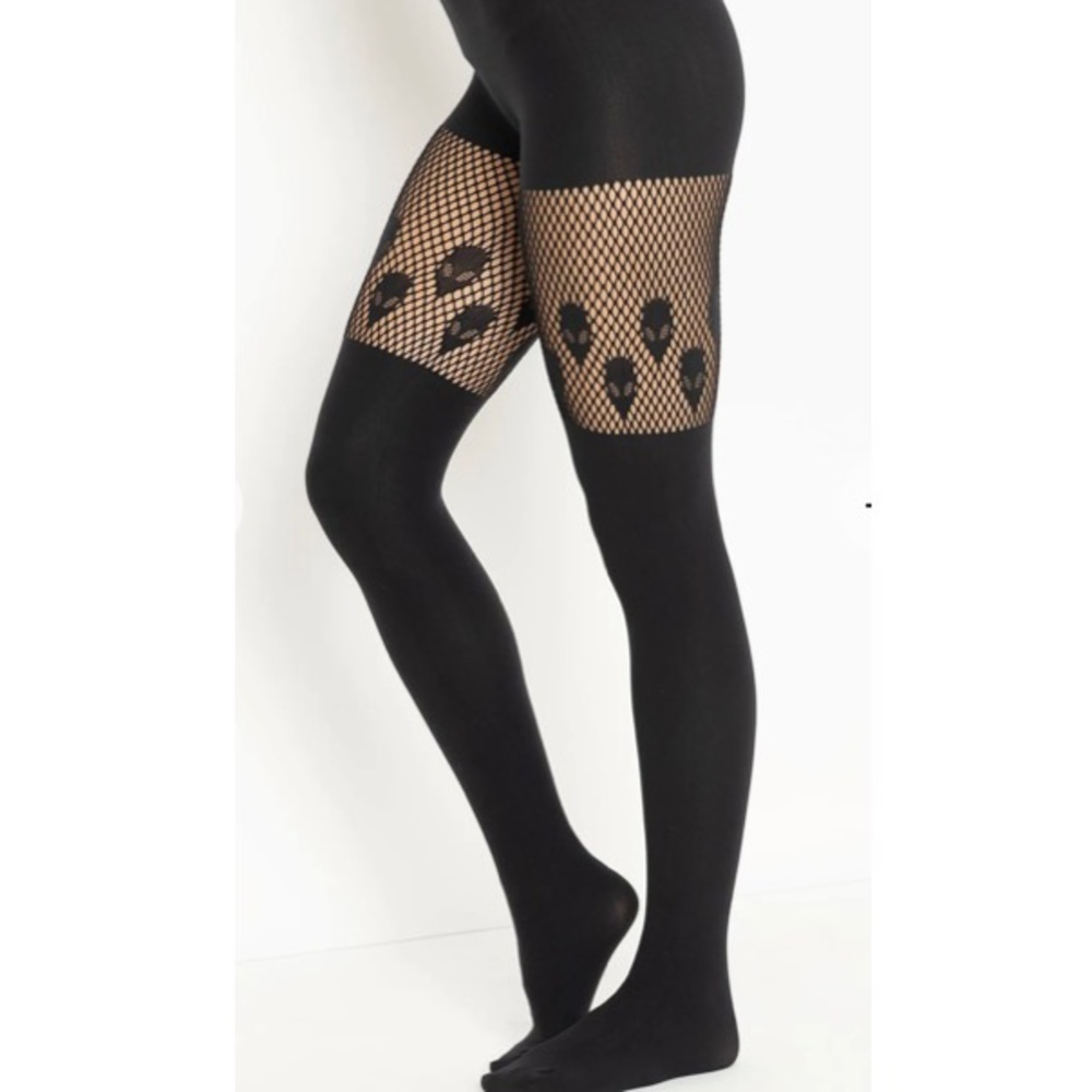 BNWT BLACK MILK ALIEN SUSPENDER BLACK HOSIERY 🖤👽🛸